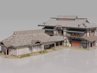 Traditional Japanese House 1 3D model