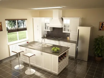 Kitchen 01 3D model