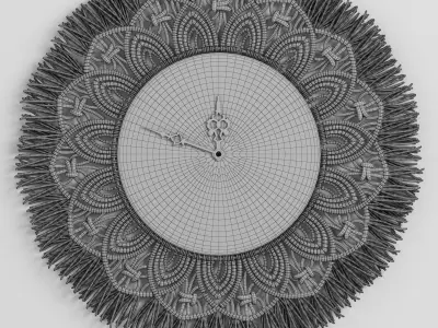 macrame clock 03 3D model