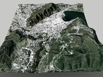 Cityscape Como Italy 3D model