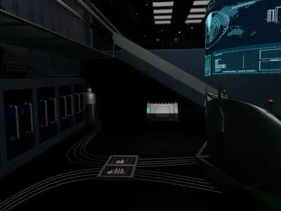 Sci-fi cockpit 3D model