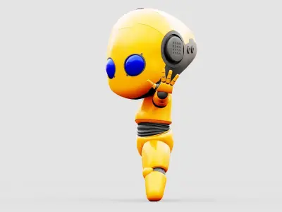 TOON  BOT RIGGED CHARACTER 3D model