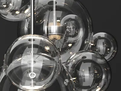 Giopato and Coombes BOLLE 14 bubble 2 CLEAR and SILVER 3D model