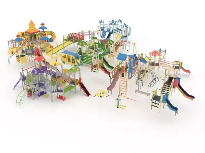 Collection playground for kids 3D model