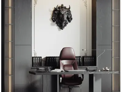 Boss Desk - Office Furniture 36 3D model