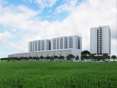 Building residential complex 3D model