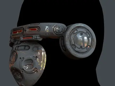 Gas mask helmet 3d model scifi Low-poly Low-poly 3D model