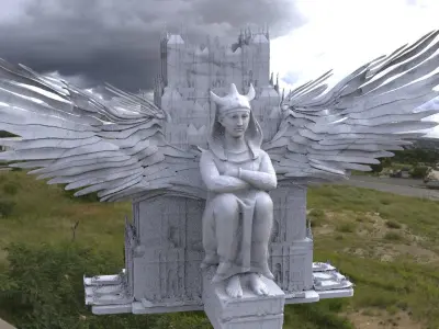 Fantasy architecture Gondor inspired Kit bash 1 3D model