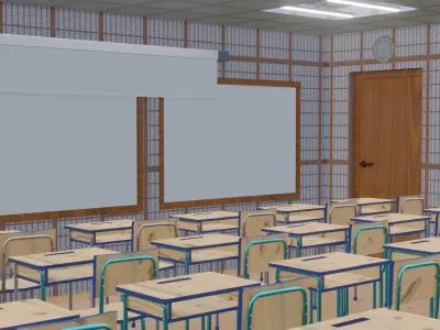 classroom japanese 3D model
