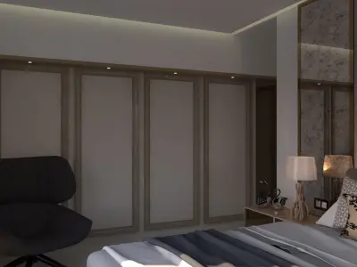 BEDROOM modern design in chennai 3D model