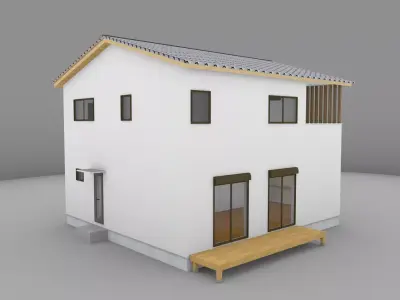 House model for background 23 Low-poly 3D model