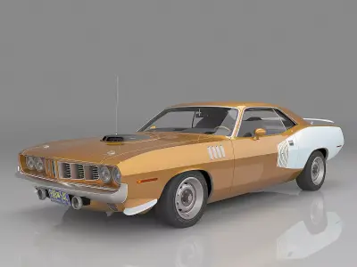 1971 Plymouth Cuda 426 Hemi 3D model