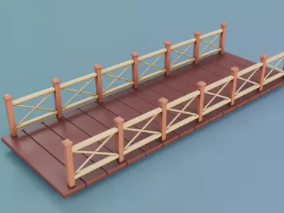 Cartoon Bridge 5 3D model