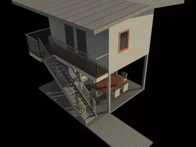 Low cost house by REVIT 25R12 3D model