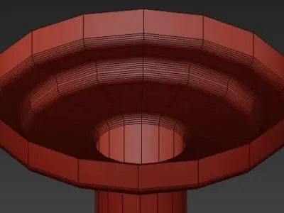 Origami inspired light fixture 3D model