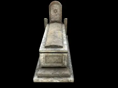 Grave 1 - PBR - Textured Low-poly 3D model