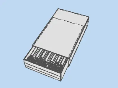 Matchbox box of matches 3D model