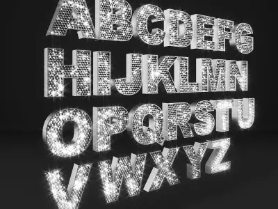 Crystal Alphabet 3D model