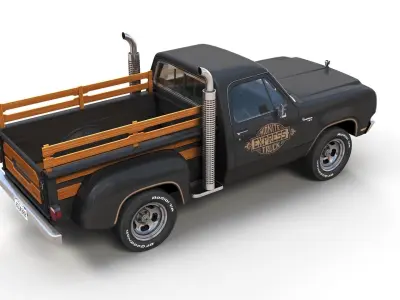1979 Dodge Midnight Express truck Low-poly 3D model