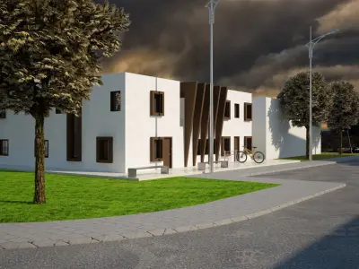 Modern House 3Ds Max and Revit file Free 3D model