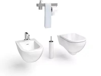 Clean And Simple Bathroom Fixtures 3D model