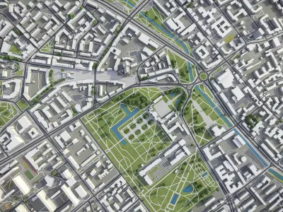 Bialystok - City 3D Model Low-poly 3D model