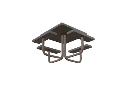 Park Table v1 002 Low-poly 3D model