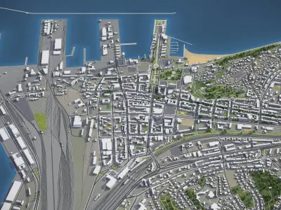 Gdynia  Low-poly 3D model