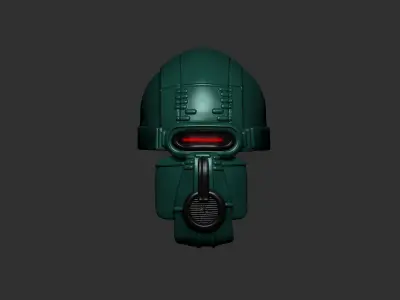 helmet high poly sculpt 3d printable  3D model 132