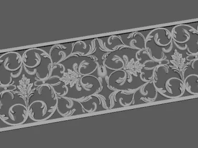Decor for furniture carved baguette 3D model purchase
