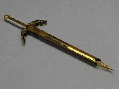 Power Rangers Inspired Lost Galaxy Quasar Saber and Sheath 3D print model