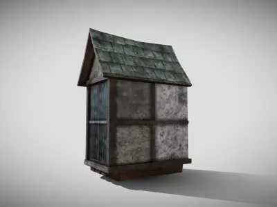 Medieval Dormer Low-poly 3D model