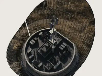 Building Skyscraper City Town Downtown Street Futuristic Utopia Low-poly 3D model