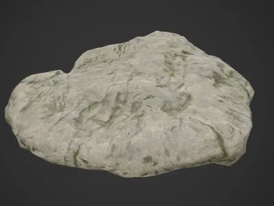 Sculpt stone D Low-poly 3D model