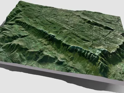Mountain landscape Panormo Italy 3D model