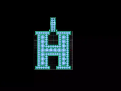 PENDANTS H letter lights 3D print model