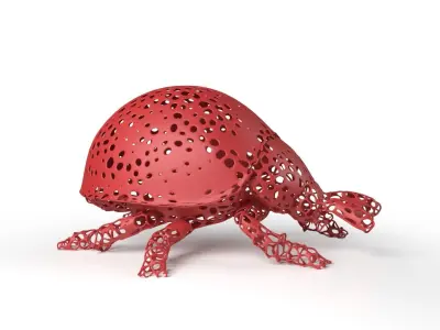 Ladybird Voronoi Low-poly 3D model