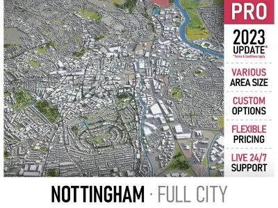 Nottingham  Low-poly 3D model