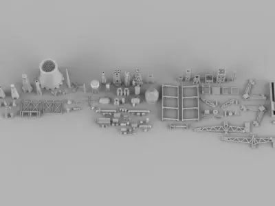 Infrastructure and Objectives Mega Pack 3D print model