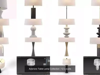 Arteriors Table Lamp Collection 3D Model Pack