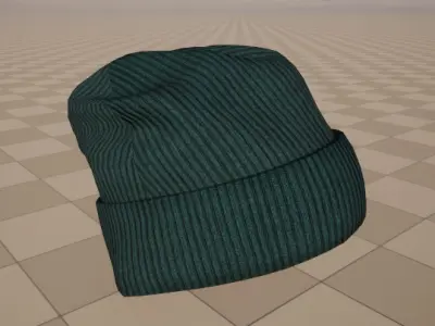 Beanie Cap Low-poly 3D model