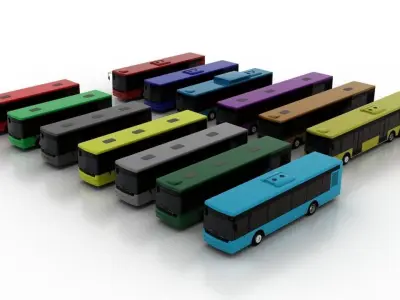 Bus Bogdan A501-801 Serial Line Low-Version 3D Model Pack