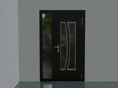 Modern Entry Door Free 3D model