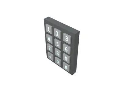 Keypad v1 002 Low-poly 3D model