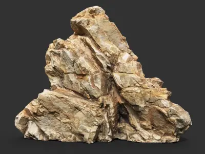 Sharp Rock Formation 221109 - Ultra HD 16K Texture Low-poly 3D model