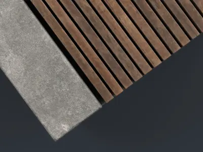 Modern Outdoor Bench 39 PBR Game Ready Low-poly 3D model