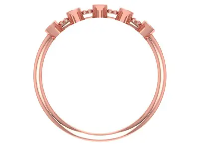 Solitaire Women Light Weight Pear Stone Band Ring 3D print model order