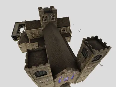 Cathedral at Old Sarum early 13th century 3D model