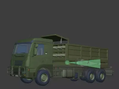 Generic Military Truck -- SAM - Anti Aircraft - Missile Launcher 3D model