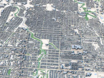 Indianapolis City Indiana United States 3D model